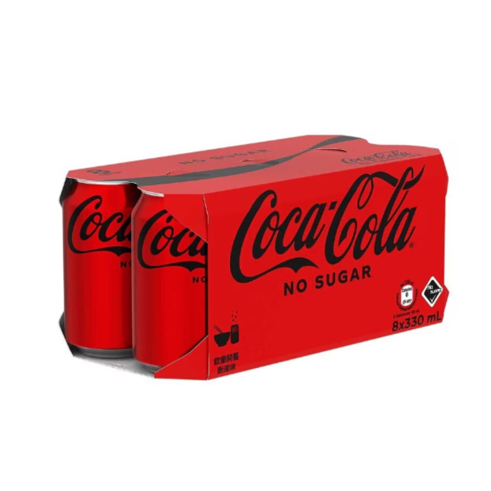 无糖可口可乐]-汽水330毫升-x-8罐- 3014988 | 大昌食品线上商店