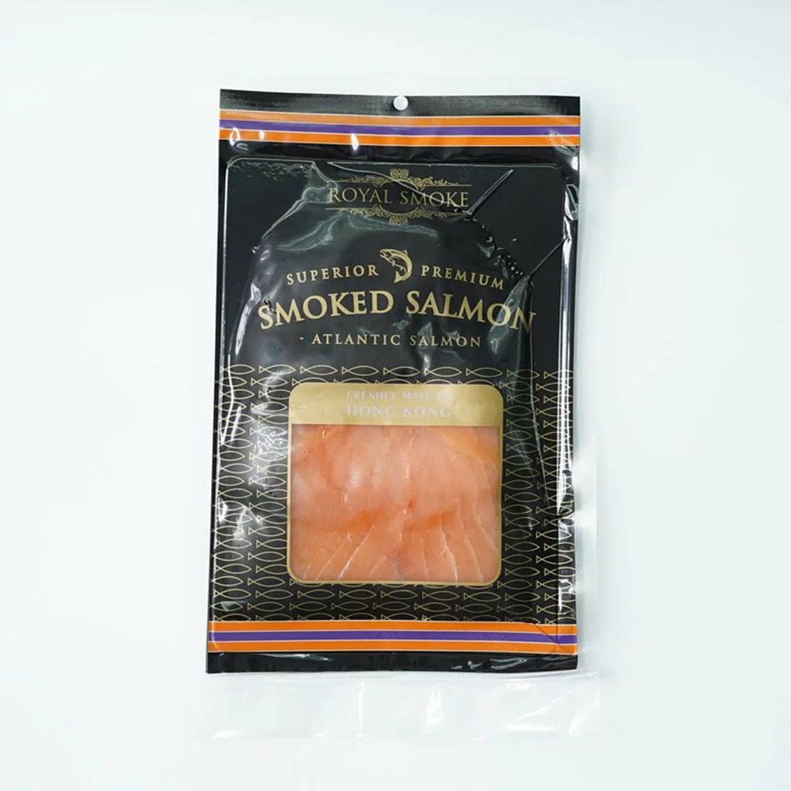 Smoked salmon slices